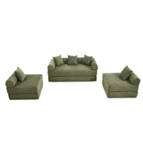 Convertible Folding Corduroy Memory Foam Sofa Bed - Omega Lifestyles