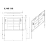 Contemporary King Wood Bed Frame With Glitter Detail - Omega Lifestyles
