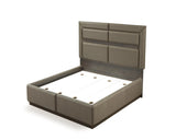 Modern Queen Platform Bed With LED Headboard Lighting - Omega Lifestyles