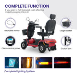 Heavy Duty Red Mobility Scooter With Luxury Seat - Omega Lifestyles