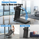 Foldable Portable 2.5HP Treadmill With Handles And App Control - Omega Lifestyles
