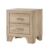 Natural Finish Synthetic Wood Nightstand With Drawers - Omega Lifestyles