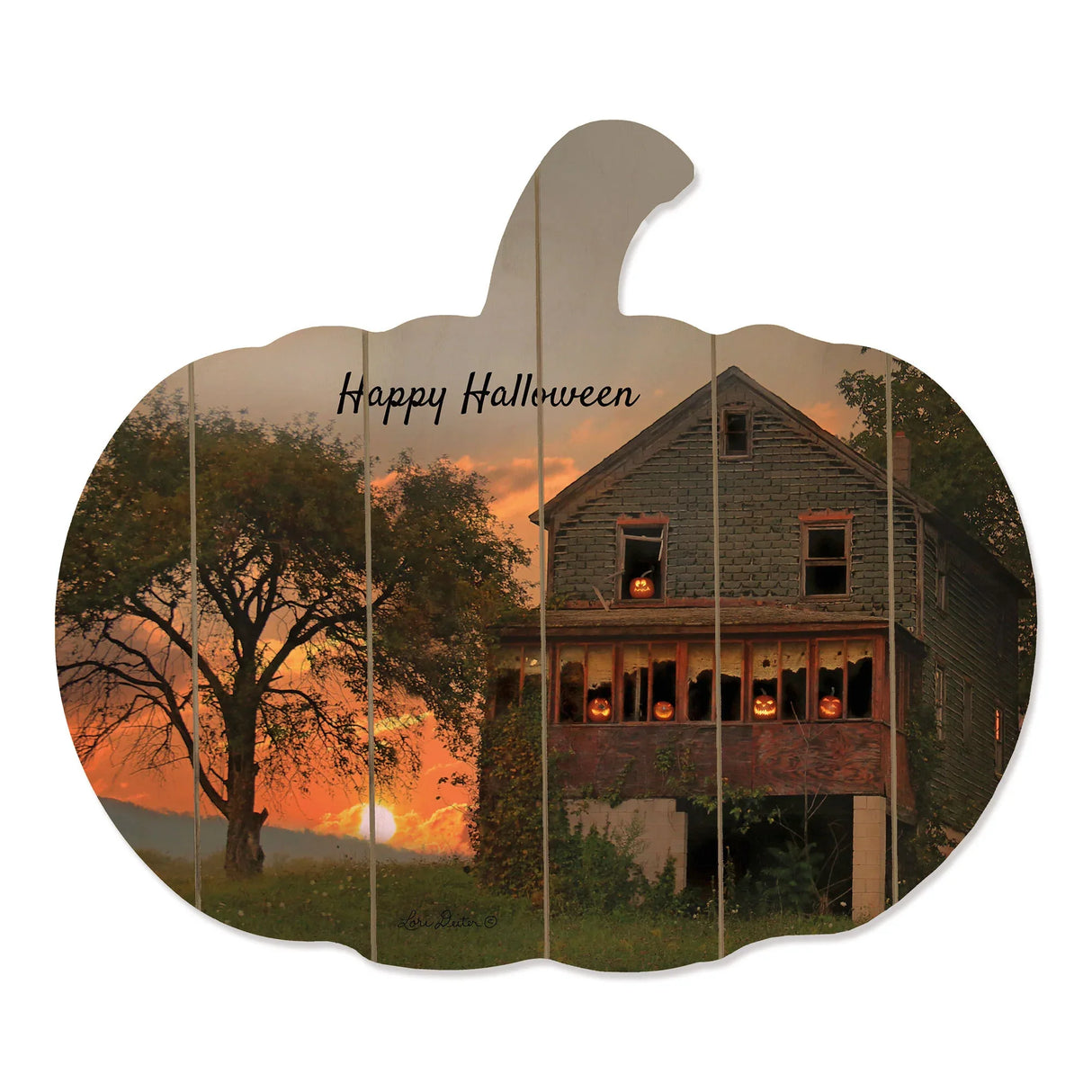 Wooden Pumpkin Halloween Wall Art Decor - Omega Lifestyles