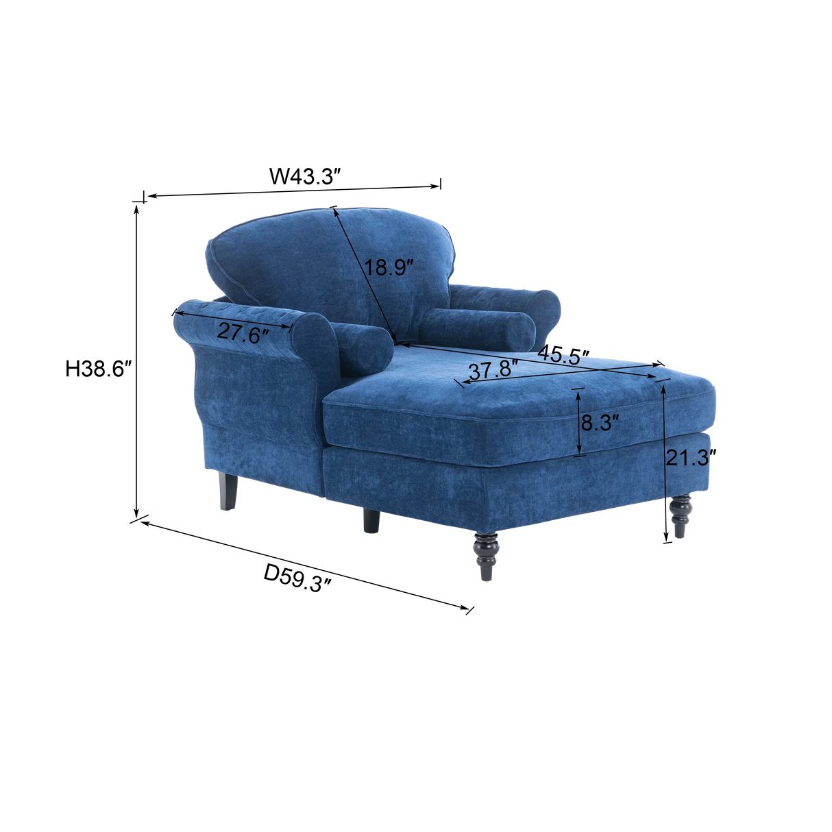 Chenille Recliner Sofa With Foam Pocket Springs - Omega Lifestyles