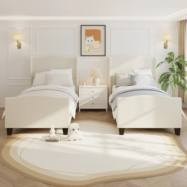 Twin Velvet Upholstered Platform Bed Frame - Omega Lifestyles