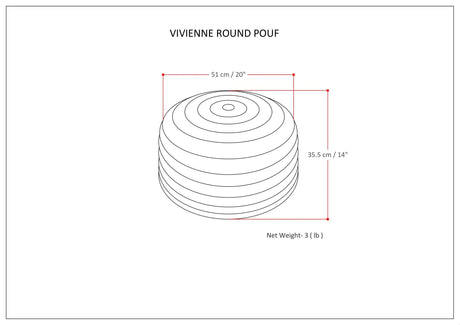 Turquoise Velvet Round Pouf Accent Seating Furniture - Omega Lifestyles