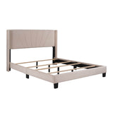 Queen Velvet Upholstered Platform Bed Frame - Omega Lifestyles