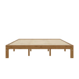 Queen 12-Inch Solid Wood Pine Platform Bed Frame - Omega Lifestyles