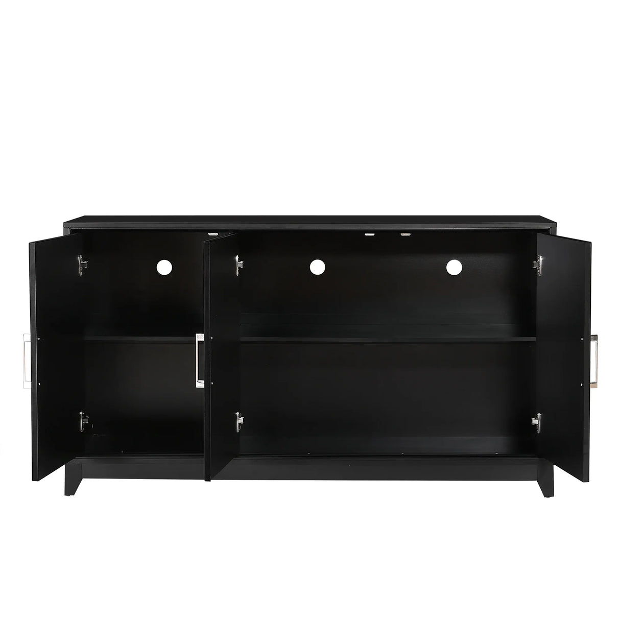 Modern Black Particle Board MDF TV Stand Cabinet - Omega Lifestyles