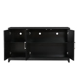 Modern Black Particle Board MDF TV Stand Cabinet - Omega Lifestyles