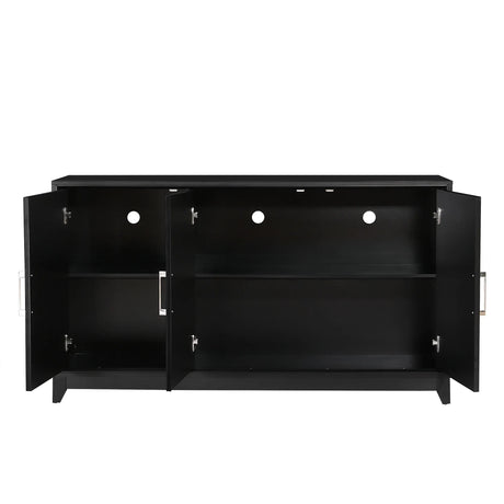 Modern Black Particle Board MDF TV Stand Cabinet - Omega Lifestyles