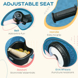 Adjustable Seat Toddler Metal Tricycle With Bell Basket - Omega Lifestyles