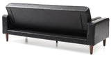 Modern Black PU Foam Upholstered Sofa Bed Seating - Omega Lifestyles