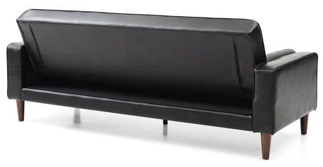 Modern Black PU Foam Upholstered Sofa Bed Seating - Omega Lifestyles