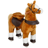 Kids Plush Ride-On Horse Toy With Neighing Sound - Omega Lifestyles
