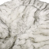 Large Faux Fur Foam-Filled Rounded Bean Bag Chair - Omega Lifestyles