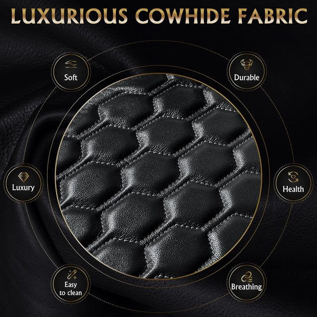 Top-Grain Nappa Genuine Leather Power Recliner With LED Lighting - Omega Lifestyles