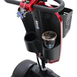 Red Outdoor Compact Metal Mobility Scooter With USB Charger - Omega Lifestyles