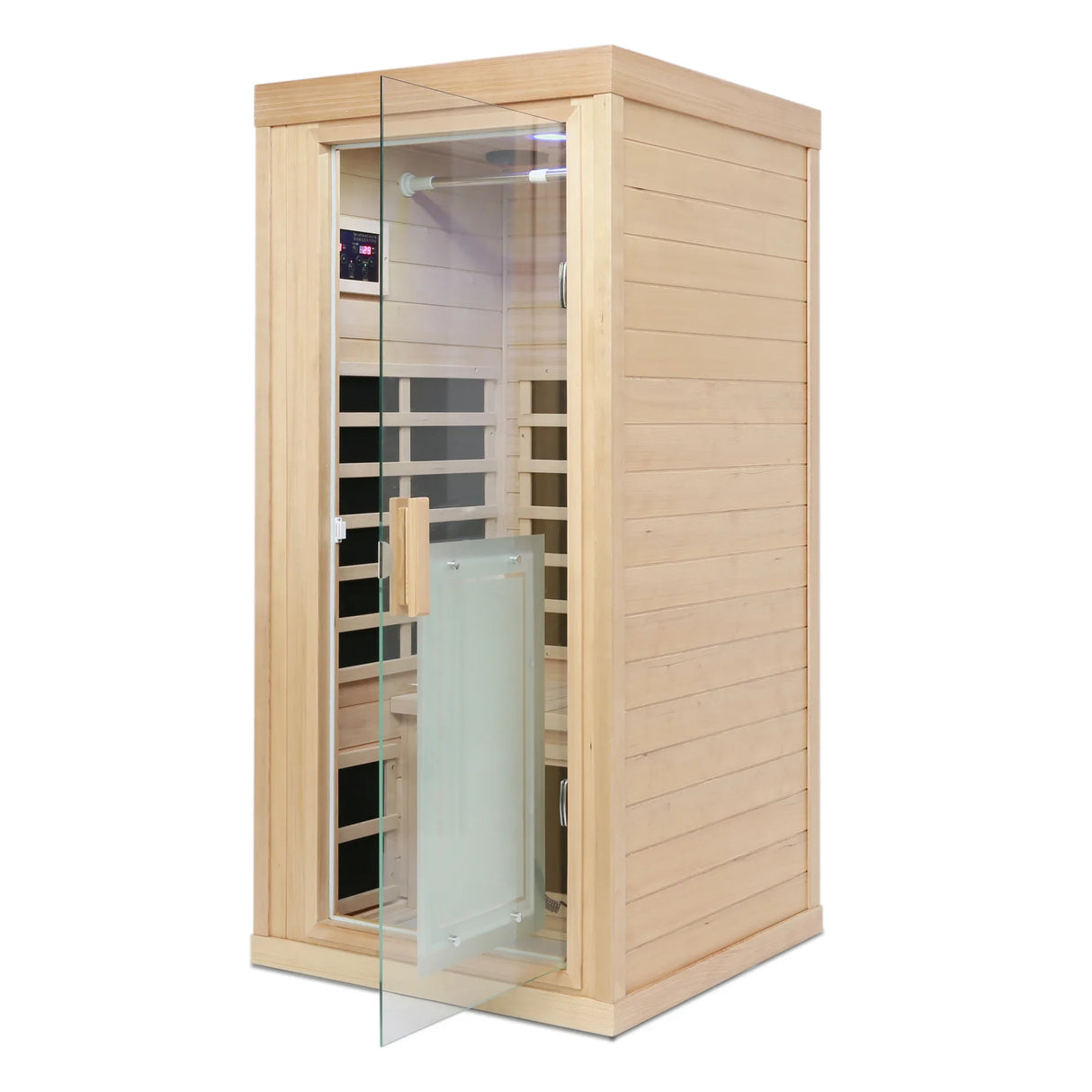 Far Infrared Hemlock One Person Indoor Sauna Room - Omega Lifestyles