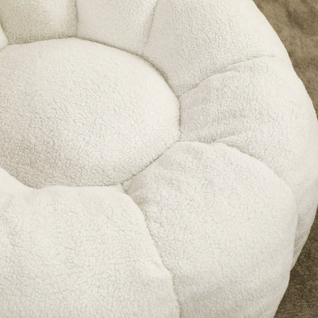 Plush Teddy Foam Bean Bag Chair With Armrests - Omega Lifestyles