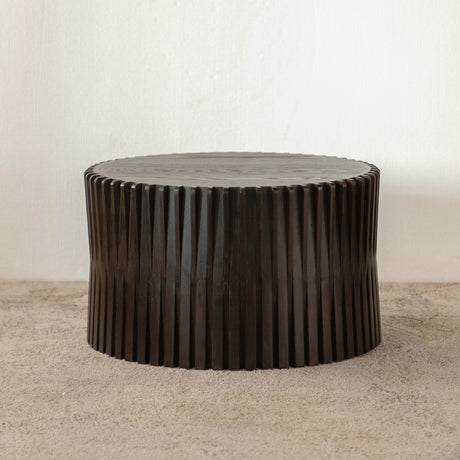2-Piece Vintage Solid Wood Round Coffee Table Set - Sleep Galleria