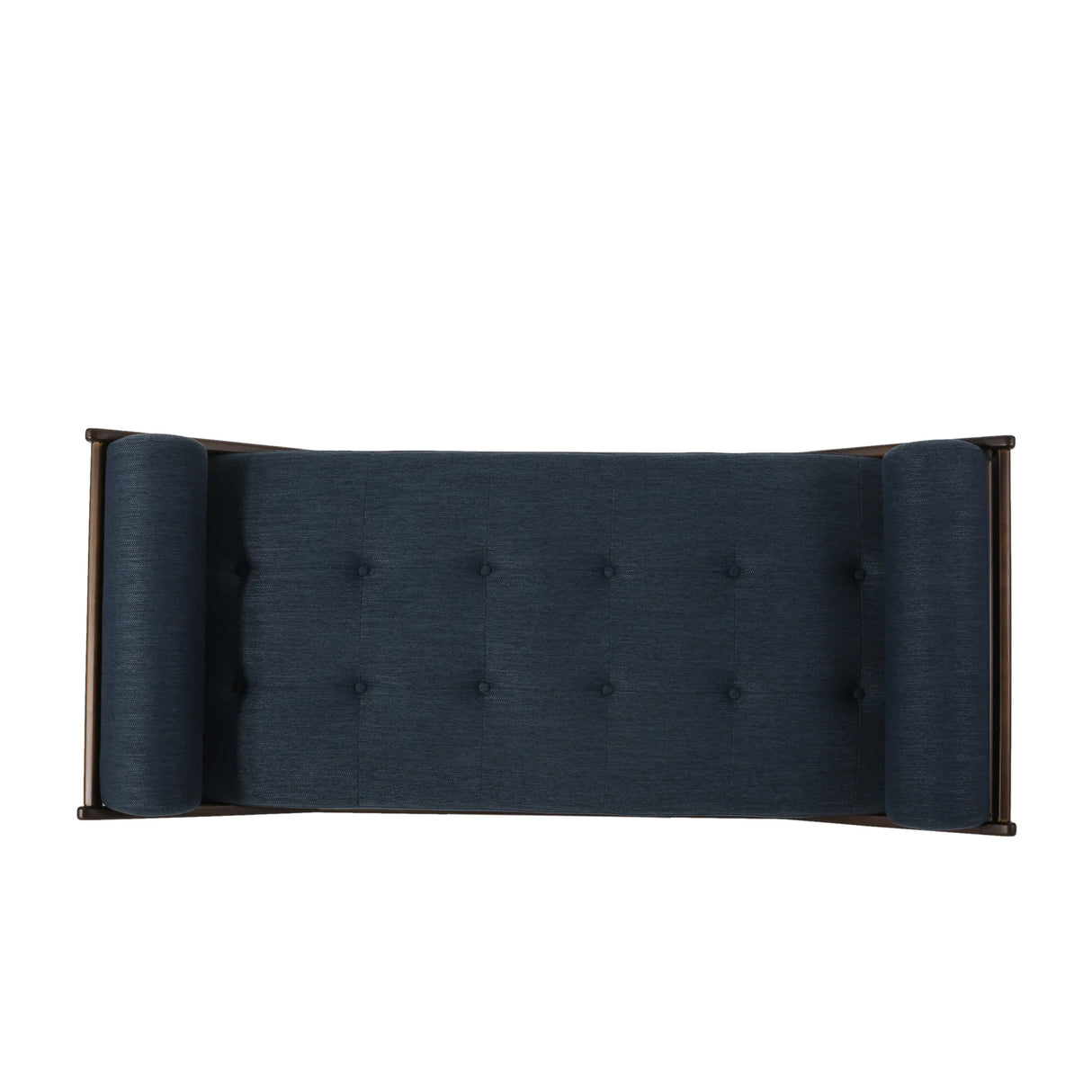 Chic Navy Blue Fabric Button-Tufted Chaise Lounge - Omega Lifestyles