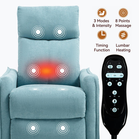 Heat Massage Medium-Firm Manual Recliner Chair - Omega Lifestyles