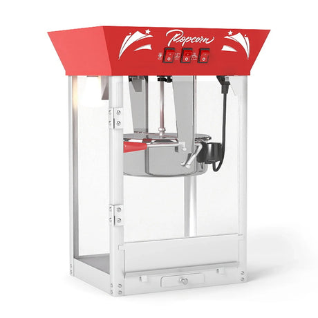 Commercial 12-Ounce Stainless Steel Popcorn Maker With Glass - Omega Lifestyles