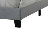 Gray Fabric Queen Bed Frame With Tufted Headboard - Omega Lifestyles