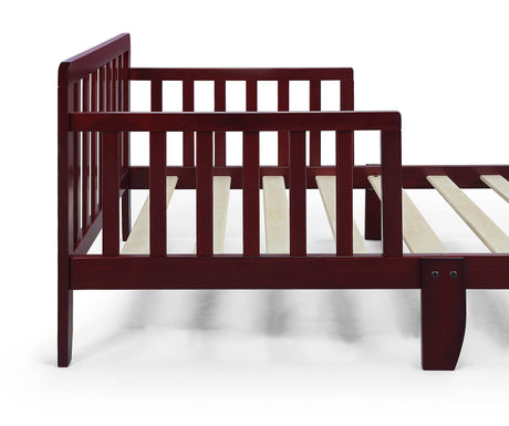 Solid Wood Cherry Toddler Bed With Safety Rails - Omega Lifestyles