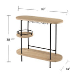 Contemporary Wine Bar Table With Glassware Storage - Omega Lifestyles