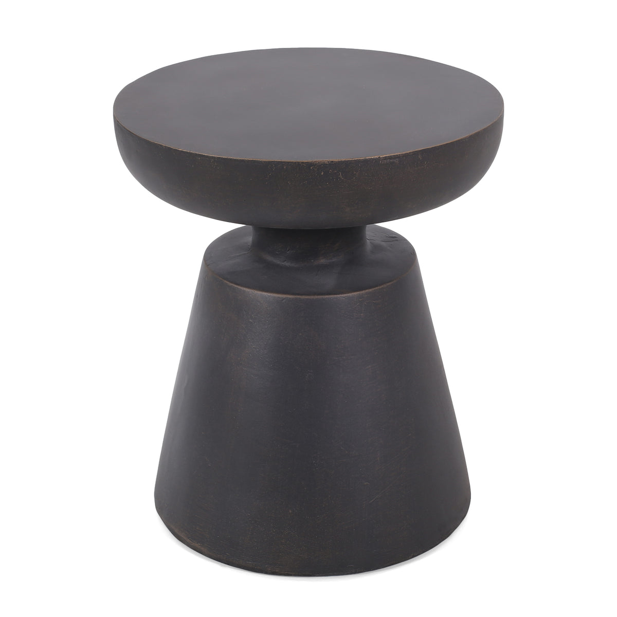 Lightweight Concrete Modern Outdoor Copper Side Table