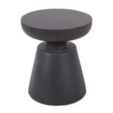 Lightweight Concrete Modern Outdoor Copper Side Table