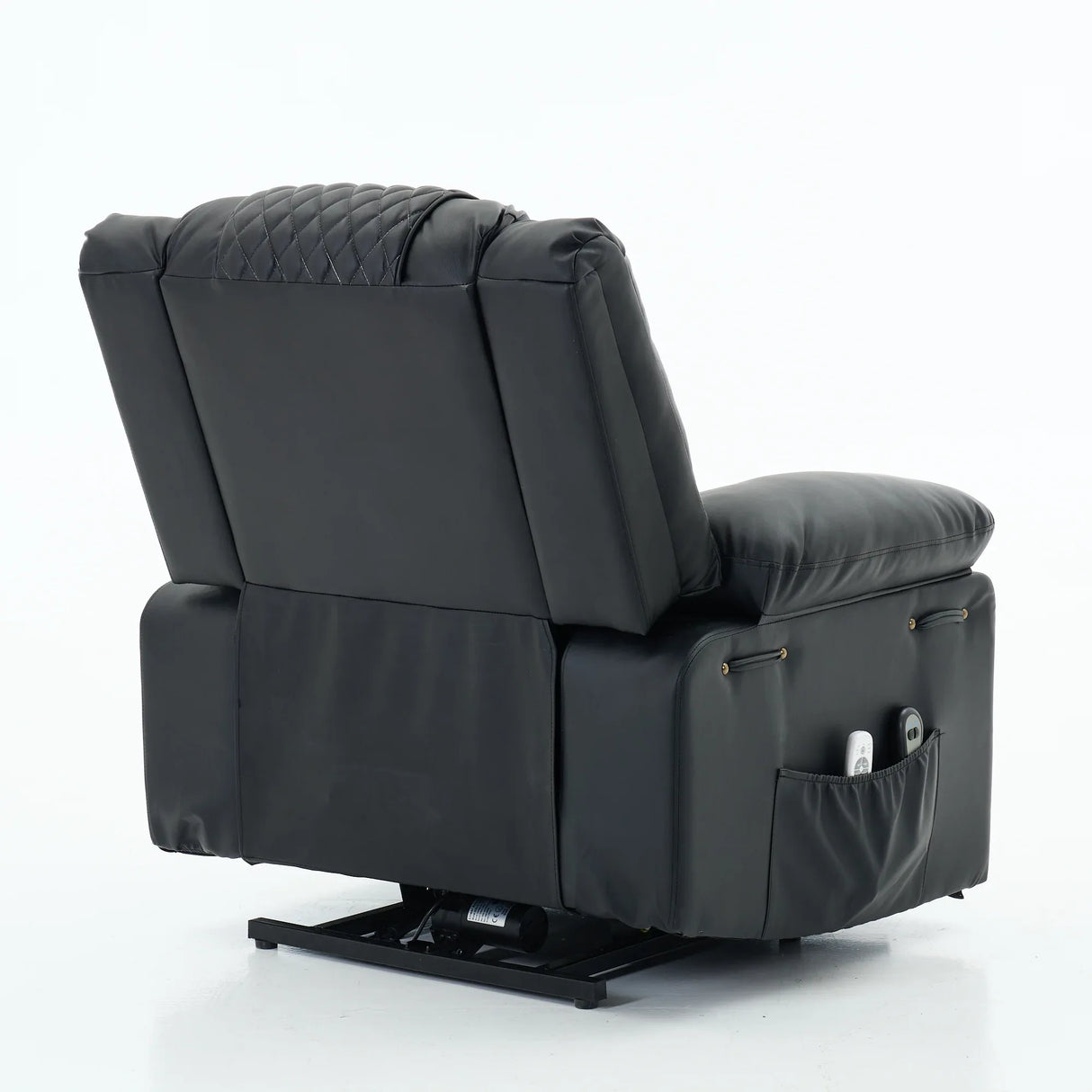 Medium-Firm Remote-Controlled Heating Massage Recliner PU Leather - Omega Lifestyles