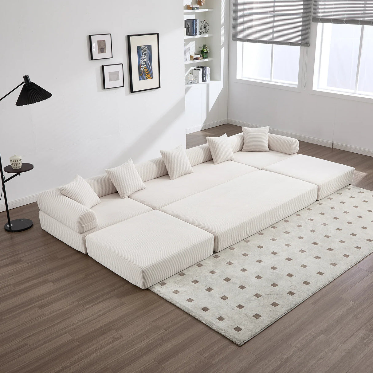 Convertible Corduroy Folding Memory Foam Sofa Bed - Omega Lifestyles