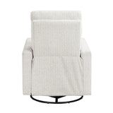 Contemporary Chenille Swivel Recliner Chair With Gliding Motion - Omega Lifestyles