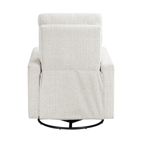 Contemporary Chenille Swivel Recliner Chair With Gliding Motion - Omega Lifestyles