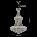 32-Inch French Empire Crystal Chandelier With 27 LED Lights - Omega Lifestyles