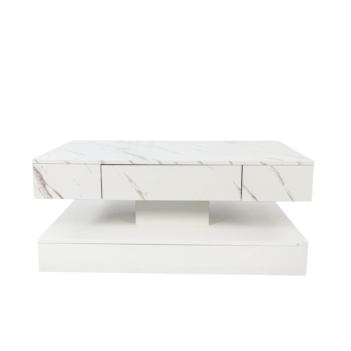 Modern LED Coffee Table With Storage Drawer and Lights - Sleep Galleria