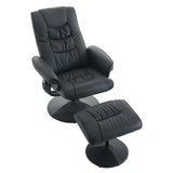 PU Leather Recliner Chair With Ottoman Heated Massage - Omega Lifestyles