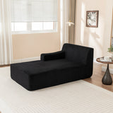 Corduroy Foam Right Armrest Chaise Lounge Chair - Omega Lifestyles