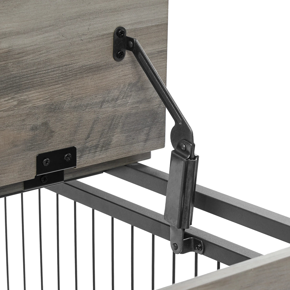 Furniture Style Grey Dog Crate With Rolling Wheels - Omega Lifestyles