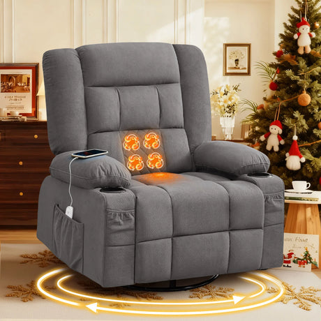 3D Kneading Heated Recliner Massage Chair With USB Port - Omega Lifestyles