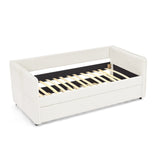 Twin Upholstered Boucle Daybed With Functional Trundle - Omega Lifestyles