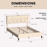 Queen Adjustable Faux Leather Bed Frame With Charging Station - Omega Lifestyles