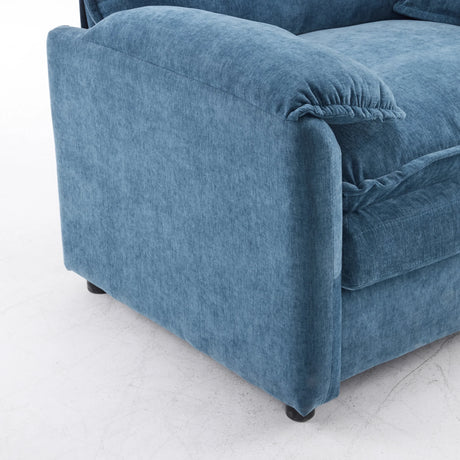 Oversized Chenille Lounge Chair With Thick Cushions - Omega Lifestyles