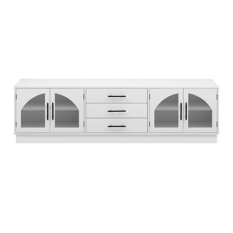 Modern Minimalist White MDF TV Stand With Storage - Sleep Galleria