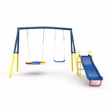 3-in-1 Heavy-Duty Steel Outdoor Kids Swing Set - Omega Lifestyles