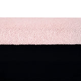 Pink Faux Fur Upholstered Storage Bench With Gold Legs - Omega Lifestyles
