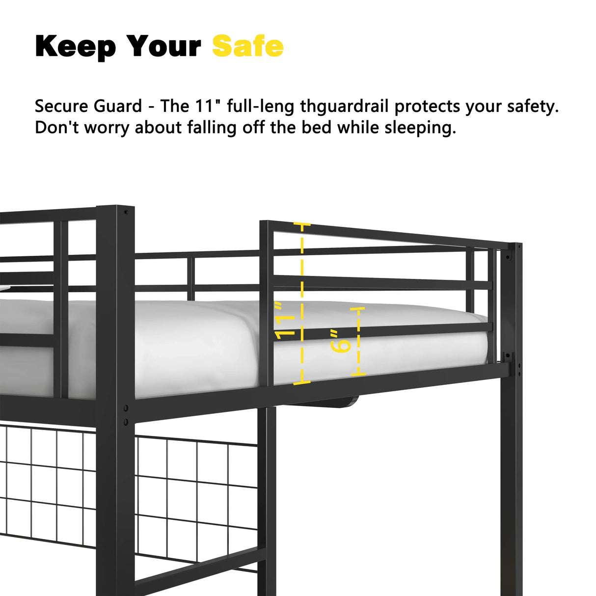 Full Over Twin Metal Bunk Bed With Desk Charging Station - Omega Lifestyles